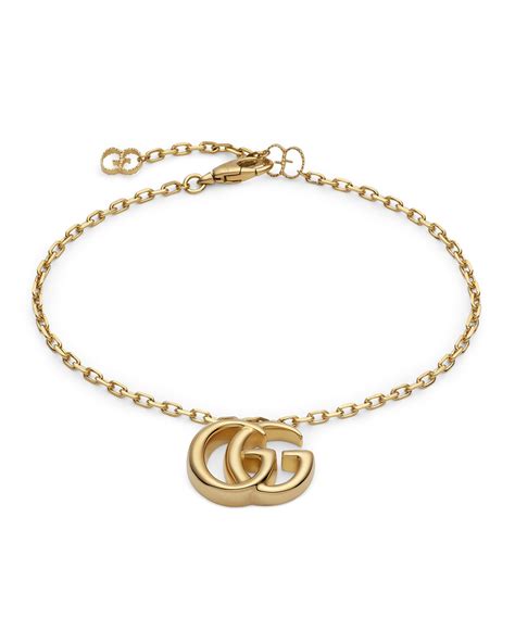 gucci gold bracelet men|18kt yellow gold gg bracelet.